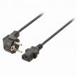 Napájecí Kabel | Úhlová zástrčka Schuko - IEC-320-C13 | 3 m | Černá barva