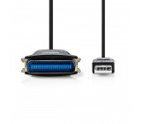 USB Kabel k Tiskárně | USB A Zástrčka - Centronics 36-pin Zástrčka | 2 m | Černá barva