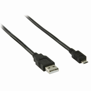 USB 2.0 kabel | A Zástrčka - Micro B Zástrčka | 5 m | Černá barva