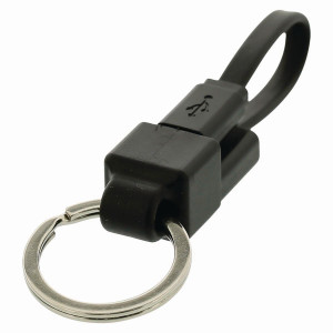 USB 2.0 Plochý Kabel | A Zástrčka - Micro B Zástrčka | 1 m | Černá barva