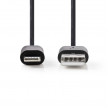 Synchronizační a nabíjecí kabel | Apple Lightning 8-pin Zástrčka - USB A Zástrčka | 1 m | Černá barva