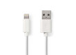 Synchronizační a nabíjecí kabel | Apple Lightning 8-pin Zástrčka - USB A Zástrčka | 3,0 m | Bílá barva