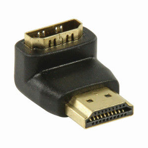 Adaptér HDMI | HDMI Konektor - HDMI Zásuvka | Úhlová 90° | Černá barva