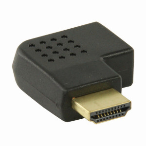 Adaptér HDMI | HDMI Konektor - HDMI Zásuvka | Úhlová Pravá | Černá barva