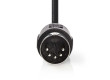 Audiokabel DIN | DIN 5-pin Zástrčka - 3,5mm Zástrčka | 1 m | Černá barva