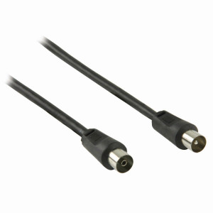 Koaxiální Kabel 90 dB | IEC (Koaxiální) Zástrčka - IEC (Koaxiální) Zásuvka | 1,5 m | Černá barva