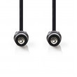 Stereofonní Audio Kabel | 2,5 mm Zástrčka - 2,5 mm Zástrčka | 1 m | Černá barva