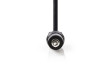 Stereofonní Audio Kabel | 2,5 mm Zástrčka - 2,5 mm Zástrčka | 1 m | Černá barva