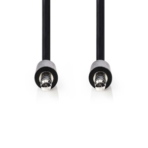 Stereofonní Audio Kabel | 3,5mm Tenká Zástrčka - 3,5mm Tenká Zástrčka | 2 m | Černá barva