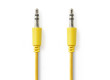 Stereofonní Audio Kabel | 3,5mm Zástrčka - 3,5mm Zástrčka | 1 m | Žlutá