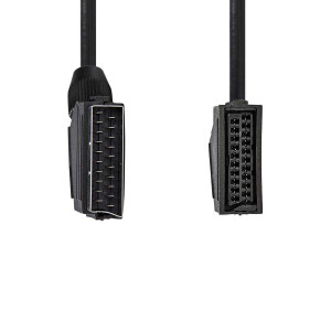 Kabel SCART | SCART Zástrčka - SCART Zásuvka | 2 m | Černá barva