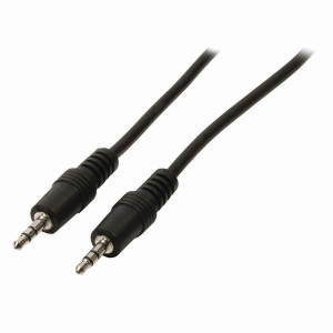 Stereofonní Audio Kabel | 3,5mm Zástrčka - 3,5mm Zástrčka | 0,5 m | Černá barva