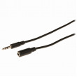 Stereofonní Audio Kabel | 3,5mm Zástrčka - 3,5mm Zásuvka | 10 m | Černá barva