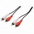 Stereofonní Audio Kabel | 2x RCA Zástrčka - 2x RCA Zástrčka | 2 m | Černá barva