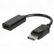 DisplayPort – HDMI Kabel | DisplayPort Zástrčka - HDMI Zásuvka | 0,2 m | Černá barva