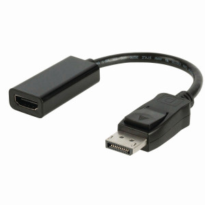 DisplayPort – HDMI Kabel | DisplayPort Zástrčka - HDMI Zásuvka | 0,2 m | Černá barva