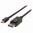 Kabel Mini DisplayPort | Mini DisplayPort Zástrčka - DisplayPort Zástrčka | 2 m | Černá barva