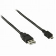 USB 2.0 kabel | A Zástrčka - Micro B Zástrčka | 1 m | Černá barva