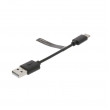 USB 2.0 kabel | Typ-C Zástrčka - A Zástrčka | 0,1 m | Černá barva