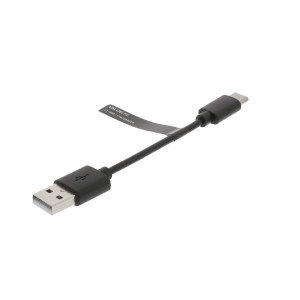 USB 2.0 kabel | Typ-C Zástrčka - A Zástrčka | 0,1 m | Černá barva