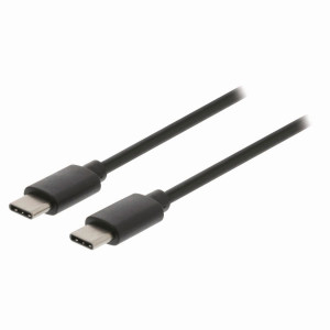 USB 2.0 kabel | Typ-C Zástrčka - Typ-C Zástrčka | 1 m | Černá barva