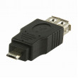 USB 2.0 Adaptér | Micro B Zástrčka - A Zásuvka | Černá barva
