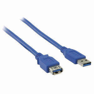 USB 3.0 Kabel | A Zástrčka - A Zásuvka | 2 m | Modrá