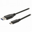 USB 3.0 Kabel | Typ-C Zástrčka - A Zástrčka | 1 m | Černá barva