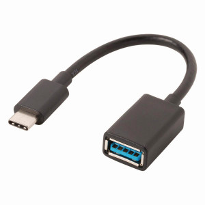 USB 3.0 Kabel | Typ-C Zástrčka - A Zásuvka | 0,15 m | Černá barva