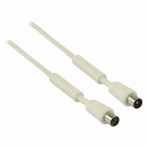 Koaxiální Kabel 100 dB | IEC (Koaxiální) Zástrčka - IEC (Koaxiální) Zásuvka | 2 m | Bílá barva