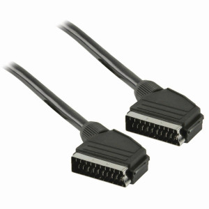 Kabel SCART | SCART Zástrčka - SCART Zástrčka | 2 m | Černá barva