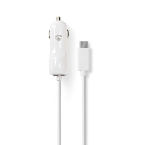 Nabíječka do Auta | 3,0 A | Pevný kabel | USB-C™ | Bílá barva