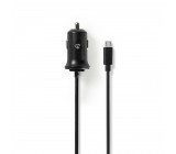 Nabíječka do Auta | 2.4 A | Pevný kabel | Micro USB | Černá barva