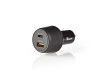 Nabíječka do Auta | 3,0 A | USB (QC 3.0) / USB-C | Výkon: 30 W | Černá barva