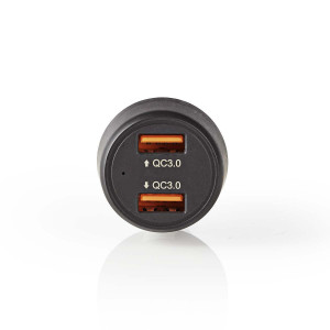 Nabíječka do Auta | 3,0 A | 2x USB (QC 3.0) | Černá barva