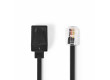 Telefonní Prodlužovací kabel | RJ11 Zástrčka – RJ11 Zásuvka | 5 m | Černá barva