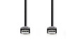 USB 2.0 kabel | Zástrčka A – Zástrčka A | 2 m | Černá barva