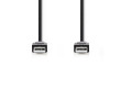 USB 2.0 kabel | Zástrčka A – Zástrčka A | 3 m | Černá barva