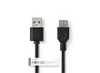 USB 2.0 kabel | Zástrčka A – Zásuvka USB A | 1 m | Černá barva