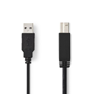 USB 2.0 kabel | Zástrčka A – USB-B Zástrčka | 1 m | Černá barva