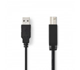 USB 2.0 kabel | Zástrčka A – USB-B Zástrčka | 3 m | Černá barva