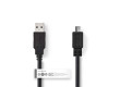 USB 2.0 kabel | Zástrčka A – Micro B Zástrčka | 1 m | Černá barva