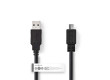 USB 2.0 kabel | Zástrčka A – Micro B Zástrčka | 3 m | Černá barva