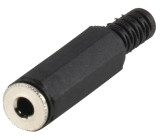 Stereo Konektor 3.5 mm Zásuvka PVC Černá