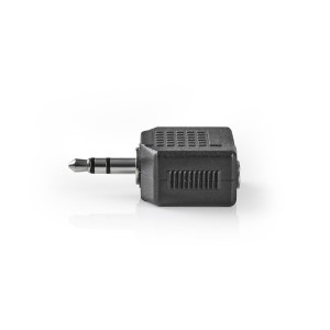 Stereofonní audioadaptér | 3,5mm Zástrčka – 2x 3,5mm Zásuvka | 10 kusů | Černá barva