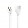 Prodlužovací Napájecí Kabel | 3 m | H05VV-F 3G1.5 | IP20 | Bílá barva
