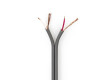 Vyvážený Audio Kabel | 2x 0,16 mm² | 100 m | Cívka | Šedá barva