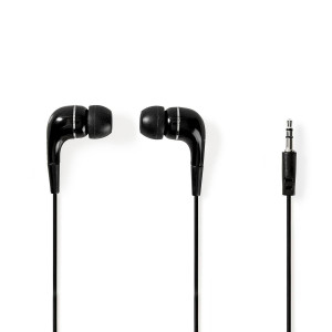 Wired Headphones | 1.2m Round Cable | In-Ear | Black