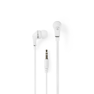 Wired Headphones | 1.2m Flat Cable | In-Ear | White