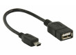 USB 2.0 A - mini 5-pin OTG datový kabel 0.20 m
